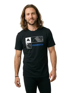 T-shirt à Manches Courtes Local Stockholm True Black XS - Burton - FashionsVida