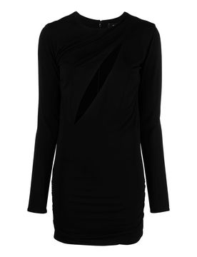Abito girocollo cut-out con zip posteriore