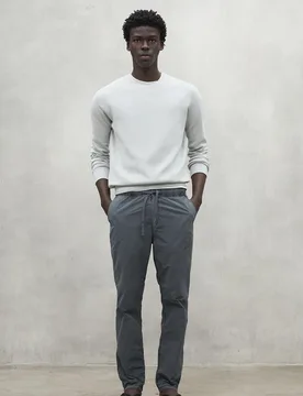 Pantalones rectos de hombre con ajuste de cordón en cintura - Ecoalf - FashionsVida