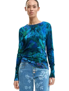 Desigual Damen Pullover Blau 508855