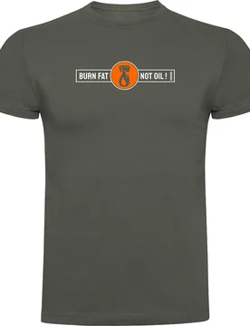 Maglietta A Maniche Corte Burn Fat Dark Army Green - Kruskis - FashionsVida