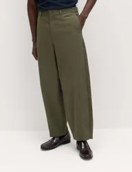 Barrel Fit Trousers Dark Khaki male