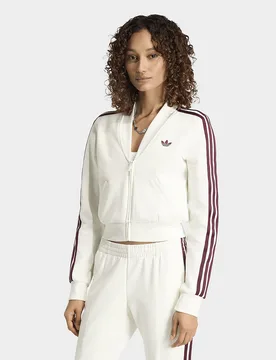 Womens Track Top Superstar Con Collo A V - Bianco, bianco bianco Donna taglia S - Adidas - FashionsVida