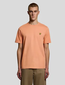 Men's Cotton Crew Neck T-Shirt in Brown - Lyle & Scott - FashionsVida