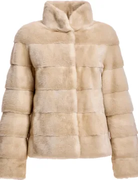 Chaqueta de mujer de pelo de visón horizontal - Maximilian - FashionsVida