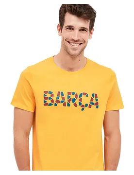 BarÇa T-shirt à Manches Courtes Trencadis Yellow M - Barca - FashionsVida