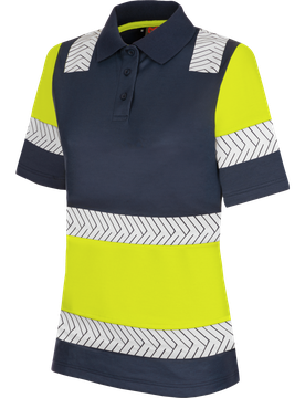 WÜRTH MODYF Polo haute visibilité FLUO ONE jaune/marine Bleu marine S