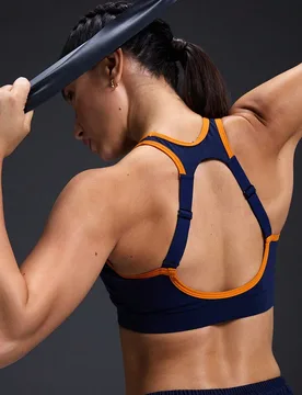 Sujetador deportivo de espalda abierta con ribete de contraste para mujer - Shein - FashionsVida