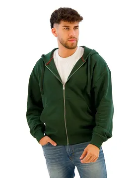 Hugo Sweat-shirt à Zip Dapozip 10249110 01 Red Dark Green M