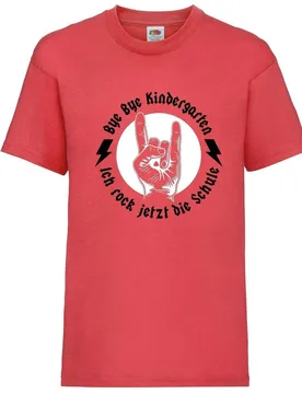 Kinder - Shirt Motiv \Ich rock jetzt die Schule" rot 116" - Reitsport Manski - FashionsVida