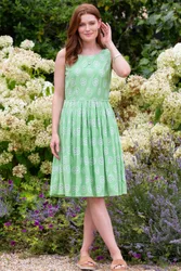 Chesil Womens 100% Cotton Broderie Dress - - Size: 8