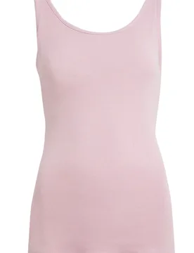 Womens Support Ribbed Vest Top - Pink Cotton - Size 28 Uk - Secret Label - FashionsVida