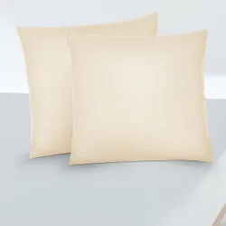 Feinjersey-Kopfkissenbezug Doppelpack kitt, 2x 80x80 cm