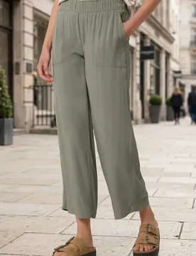 Street One Wide Leg Culotte im Loose Fit female Grün