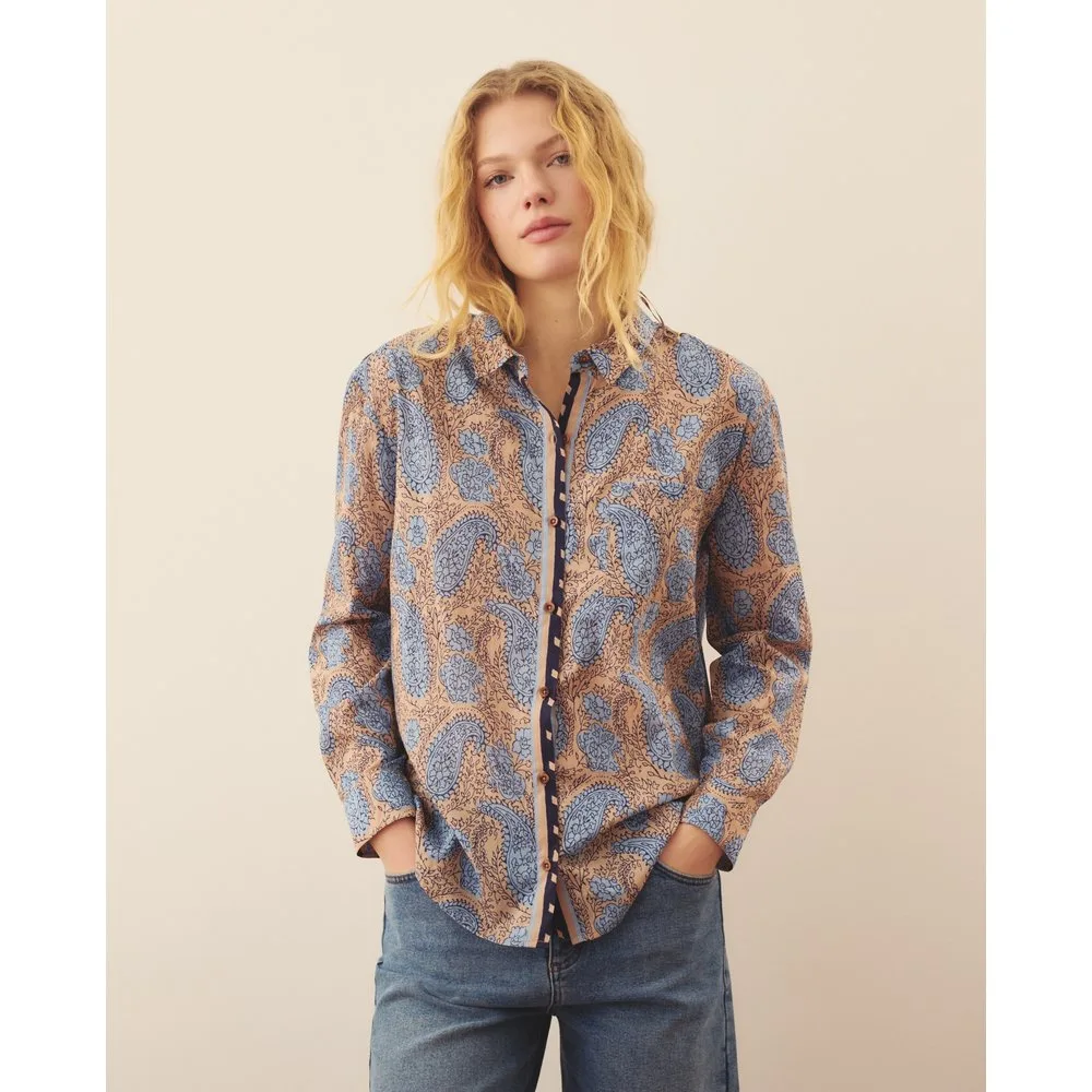 Blusa camisera de mujer con estampado - Southern Cotton - FashionsVida