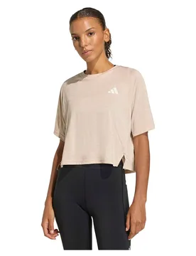 Adi365 Soft Touch Short Sleeve T-shirt Crystal Linen Mel L Women - Adidas - FashionsVida