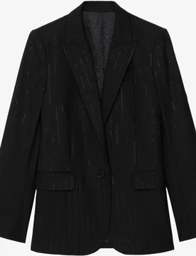 Zadig & Voltaire - Blazer de mujer estructurado recto con strass - Zadig & Voltaire - FashionsVida