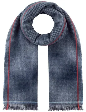 Mini Check Cashmere Scarf by - navy - Female - Size: One Size - Lierys - FashionsVida