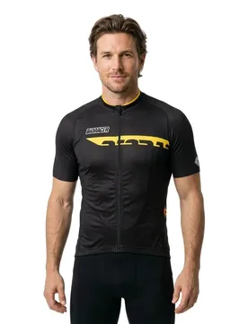 Maglia A Maniche Corte Spitfire Uniblade Black / Yellow - Bioracer - FashionsVida