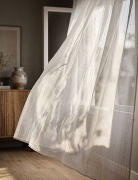Tenda su nastro con motivo jacquard - bianco