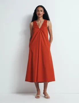 Sfera - Vestido escote frunce - Sfera - FashionsVida