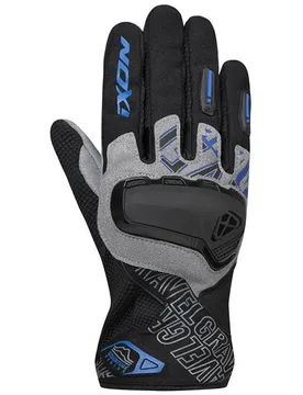 Guanti Moto Estivi GRAVEL Nero Grigio Blu taglia M - Ixon - FashionsVida