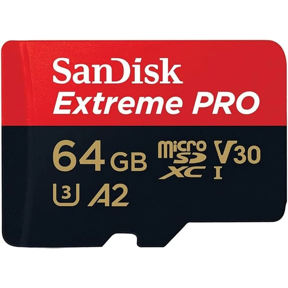 Tarjeta de memoria Micro SDXC Extreme PRO 64GB, V30, Clase 3 - Sandisk - FashionsVida