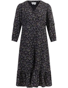 Usha Vestido verde / lila / negro