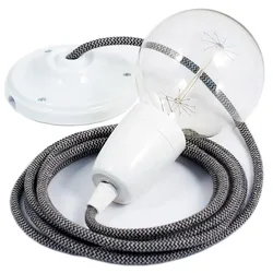 Cables Suspension Luminaire Rd74 Zigzag Diy 2 M Anthracite / White One Size