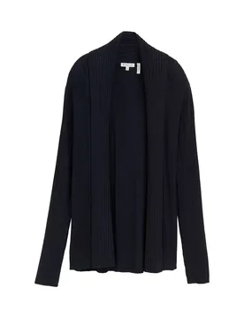 XXXL knit rib cardigan female