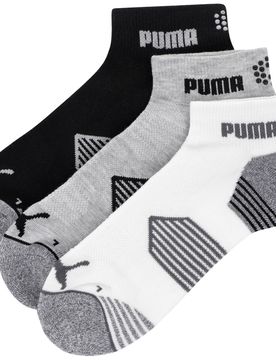 Socken Essential 1/4 Cut, weiß/grau/schwarz 35to38