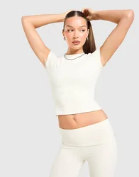 Slim T-Shirt Damen - Damen, Cremefarben - female - Size: L