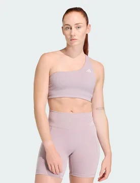 Optime Workout Reggiseno monospalla a sostegno leggero S Preloved Fig - Adidas - FashionsVida