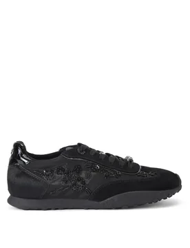 Womens Lavender Bead Sneakers - Black Fabric - Size Uk 4 - KG Kurt Geiger - FashionsVida
