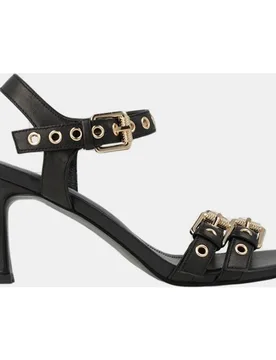 Sandalias de mujer en ante con aros metálicos - Lodi - FashionsVida