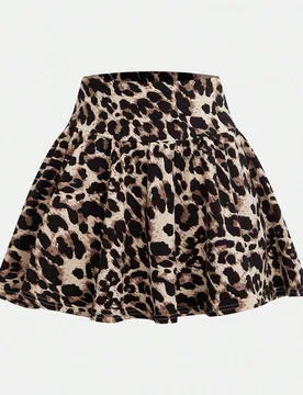 Falda versátil con diseño de abertura y cintura con cordón, cómoda e informal, para niñas preadolescentes - Shein - FashionsVida