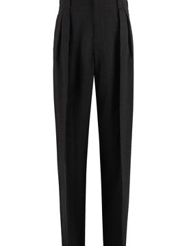 Viscose and Silk Loose Fit Trousers