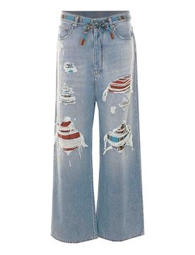 Jeans riparatori in flanella da surfrider