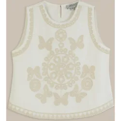 Top de mujer 100% algodón con bordados