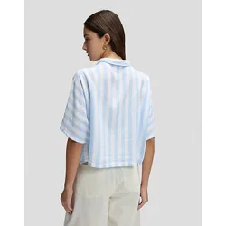 Relaxed Lightweight Resort Shirt Sea Mist Stripe Größe S female