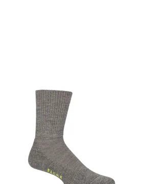 Mens and Women's 1 Pair Walkie Light Cushioned Virgin Wool Walking Socks Graphite Melange 5.5-7.5 UK - Grey - Size: 5.5-7.5 UK - Falke - FashionsVida