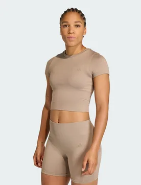 T-shirt Baby Knit Workout Essentials XL Chalky Brown - Adidas - FashionsVida