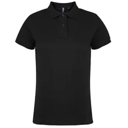 Womens/ladies Plain Short Sleeve Polo Shirt (Black) - Size 2xl