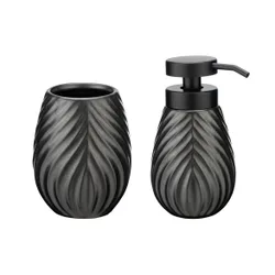 Bad-Accessoire Set „Idro“, 2-tlg., anthrazit