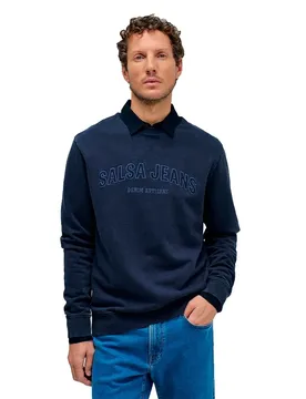 Salsa Jeans Felpa 21011367 Blue 2XL