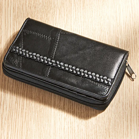 Pagen Ledergeldbörse schwarz - 3Pagen - FashionsVida