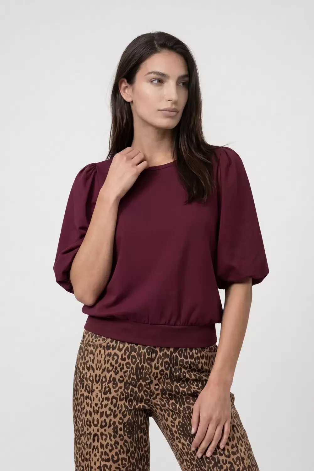 Sweatshirt mit Puffärmeln female - 42 - FashionsVida
