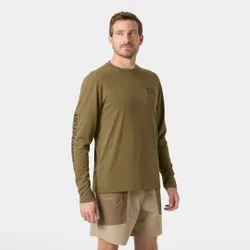 Men's Skog Graphic Long Sleeve Tee Beige S - Bedrock Beige - Male