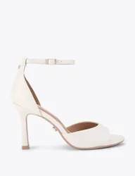 Ankle Strap Stiletto Heel Sandals Cream female