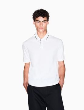 Para hombre. XM001557AF10363U0009 Polo Elástico (L), Casual, Algodón, Manga corta
